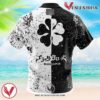 Five Leaf Black Clover Hawaiian Button Up Shirt, Perfect Gifts For Anime Lovers - Vesles2014S