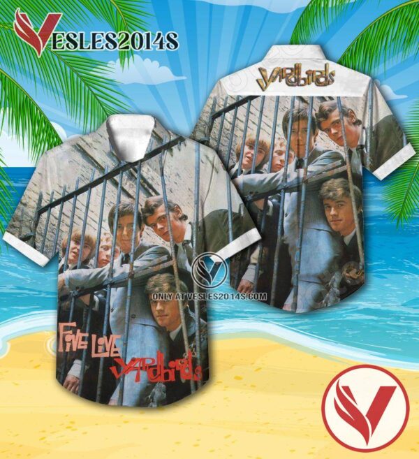 Five Live Yardbirds Album Cover Hawaiian Shirt, Unique Gifts For Music Lovers - Vesles2014S