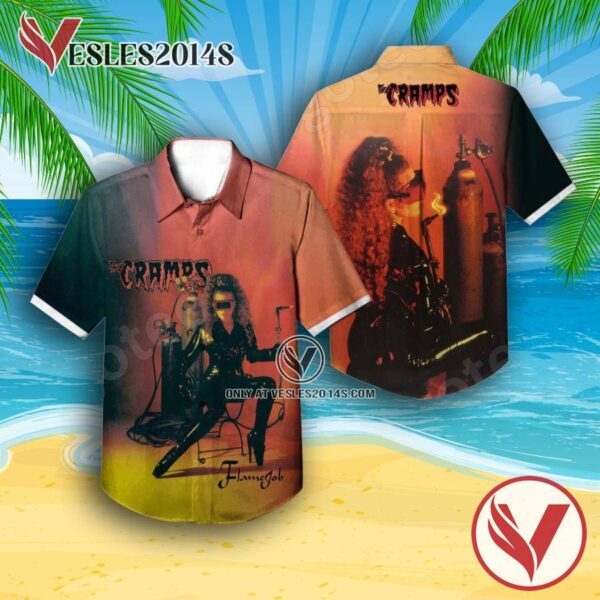 Flamejob Album Cover By The Cramps Hawaiian Shirt, Unique Gifts For Music Lovers - Vesles2014S