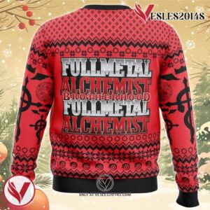 Flamel’s Cross x Transmutation Circle Fullmetal Alchemist Ugly Christmas Sweater, Unique Christmas Gift For Fans - Vesles2014S 1
