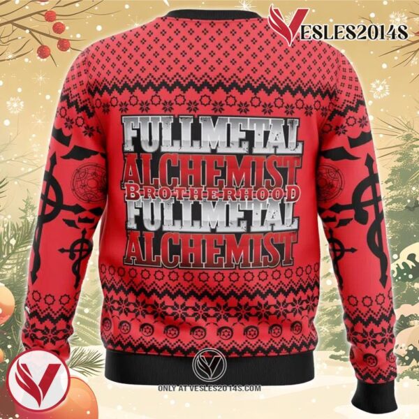 Flamel’s Cross x Transmutation Circle Fullmetal Alchemist Ugly Christmas Sweater, Unique Christmas Gift For Fans - Vesles2014S 1