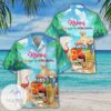 Flamingo And Dogs In The Beach Kakow All Of Us We In This Together Print Short Sleeve Hawaiian Casual Shirt Vesles2014S