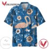Flamingo Drink Coktail Print Short Sleeve Hawaiian Casual Shirt Vesles2014S