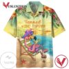 Flamingo Tanned And Tipsy Print Short Sleeve Hawaiian Casual Shirt Vesles2014S