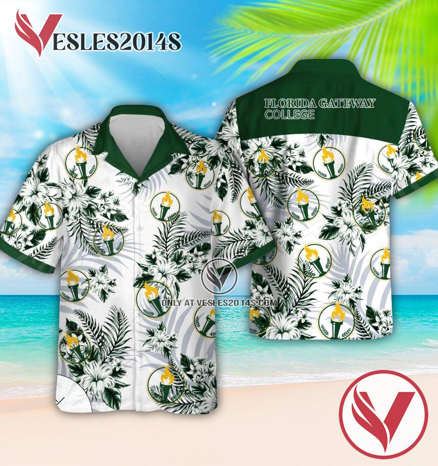 Florida Gateway College Short Sleeve Aloha Combo Hawaiian, Best Outfit For Holiday - Vesles2014S 1