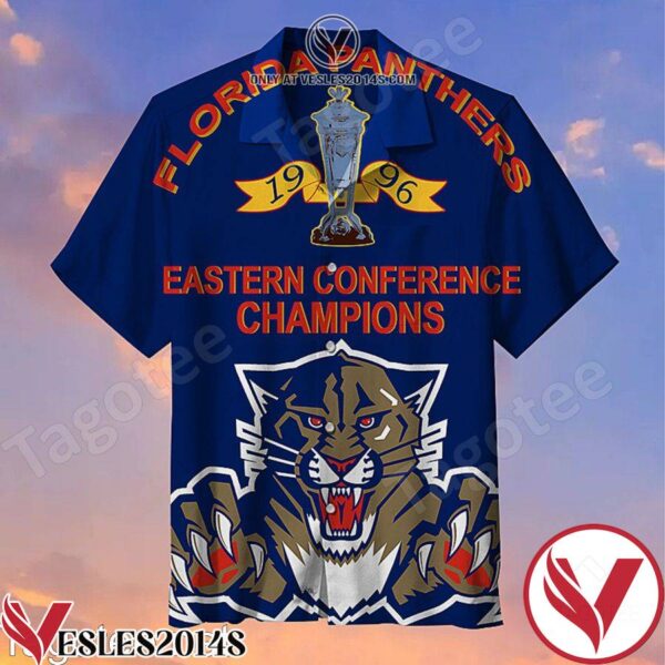 Florida Panthers 1996 Eastern Conference Champions Navy Hawaiian Shirt, Unique Gifts For Friends - Vesles2014S 1
