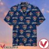 Florida Panthers Logo Printed On Navy Background Hawaiian Shirt, Unique Gifts For Friends - Vesles2014S 1