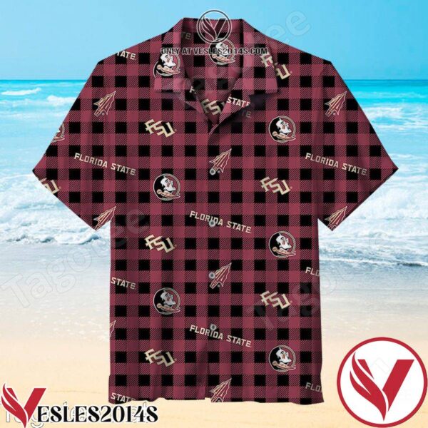 Florida State Checkered Fashion Hawaiian Shirt, Unique Gifts For Friends - Vesles2014S 1