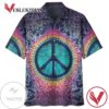 Flower Hippie 1 Hawaiian Graphic Print Short Sleeve Hawaiian Casual Shirt Vesles2014S