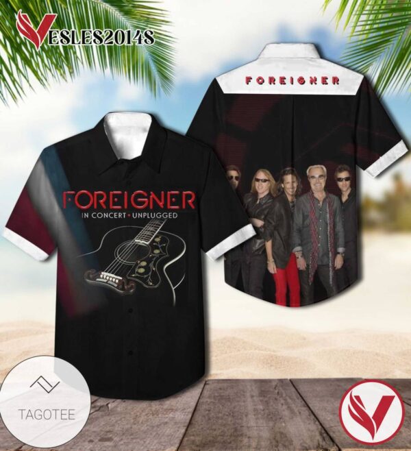 Foreigner In Concert Unplugged Album Cover Hawaiian Shirt, Best Gift For Music Lovers Vesles2014S