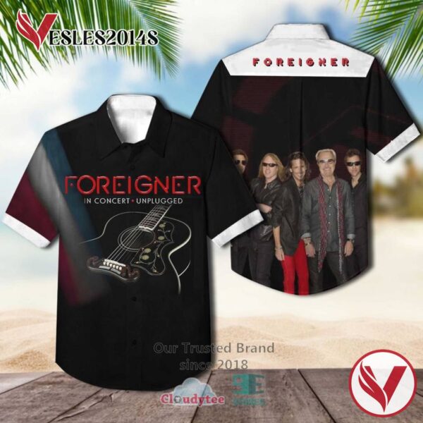 Foreigner band In Concert Unplugged Album Hawaiian Shirt, Best Gift For Music Lovers Vesles2014S