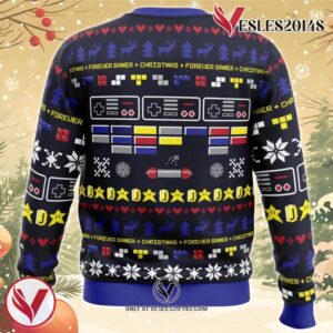 Forever Gamer Christmas Pac-Man Ugly Christmas Sweater, Unique Christmas Gift For Fans - Vesles2014S 1