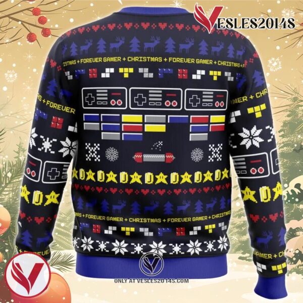 Forever Gamer Christmas Pac-Man Ugly Christmas Sweater, Unique Christmas Gift For Fans - Vesles2014S 1