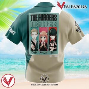 Forgers Spy x Family Hawaiian Button Up Shirt, Perfect Gifts For Anime Lovers - Vesles2014S 1