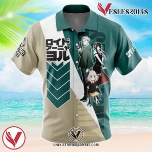 Forgers Spy x Family Hawaiian Button Up Shirt, Perfect Gifts For Anime Lovers - Vesles2014S