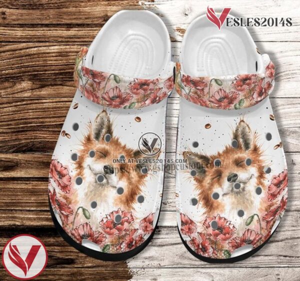 Fox Flower Vintage Croc Shoes For Grandma- Fox Lover Shoes Croc Clogs Women, Unique Gift From  Vesles2014S