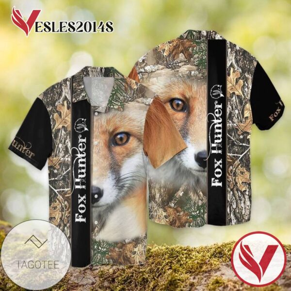 Fox Hunting For Men And Women Graphic Print Short Sleeve Hawaiian Casual Shirt Vesles2014S