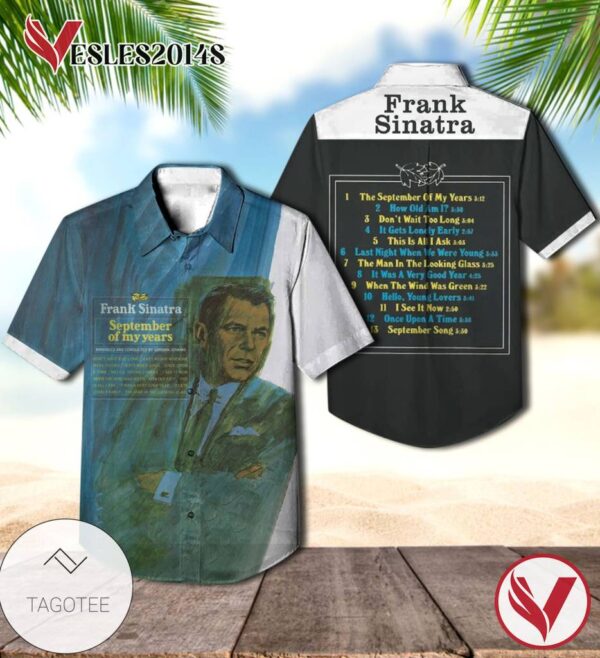 Frank Sinatra September Of My Years Album Cover Hawaiian Shirt, Best Gift For Music Lovers Vesles2014S