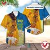 Frank Sinatra September of My Years Yellow Blue Album Hawaiian Casual Shirt, Best Gift For Music Lovers Vesles2014S