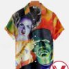 Frankenstein And The Bride Halloween Hawaiian Shirt, Unique Gifts For Friends - Vesles2014S 1