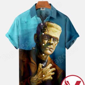 Frankenstein Art Halloween Hawaiian Shirt, Unique Gifts For Friends - Vesles2014S 1