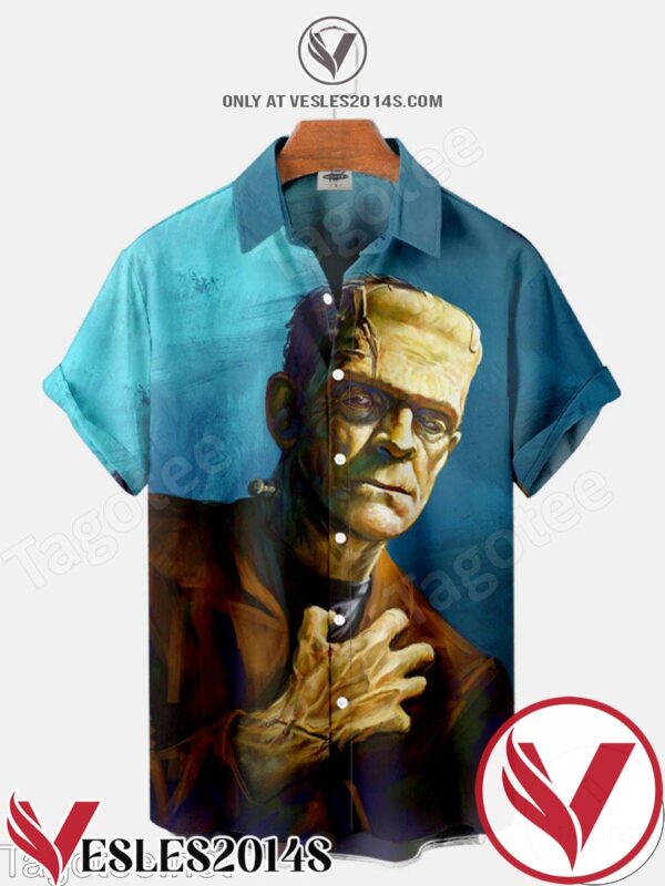 Frankenstein Art Halloween Hawaiian Shirt, Unique Gifts For Friends - Vesles2014S 1