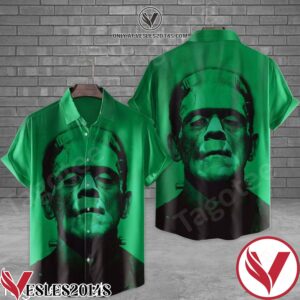 Frankenstein Halloween Green Hawaiian Shirt, Unique Gifts For Friends - Vesles2014S 1