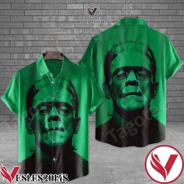 Frankenstein Halloween Green Hawaiian Shirt, Unique Gifts For Friends - Vesles2014S 1