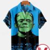 Frankenstein Horror Blue Halloween Hawaiian Shirt, Unique Gifts For Friends - Vesles2014S 1