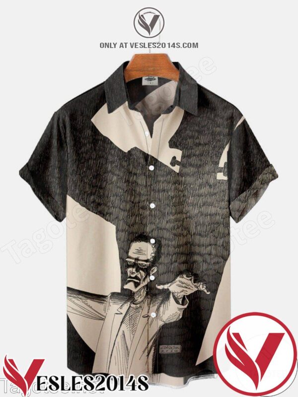 Frankenstein Painting Art Halloween Hawaiian Shirt, Unique Gifts For Friends - Vesles2014S 1