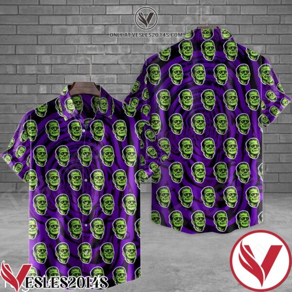 Frankenstein Purple Hawaiian Shirt, Unique Gifts For Friends - Vesles2014S 1