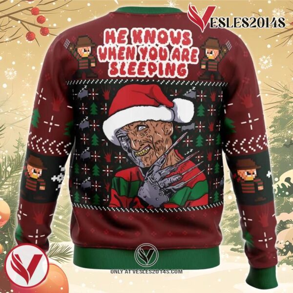 Fred Claws Christmas Freddy Krueger Ugly Christmas Sweater, Unique Christmas Gift For Fans - Vesles2014S 1