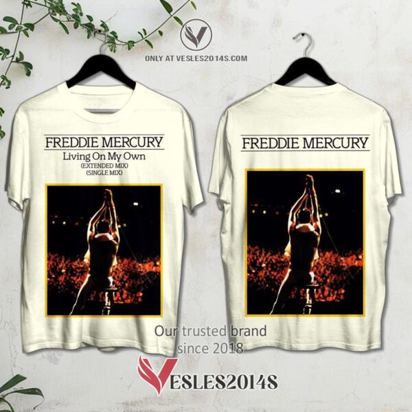 Freddie Mercury-Living on My Own Album 3D Shirt, Unique Gifts For Music Lovers - Vesles2014S