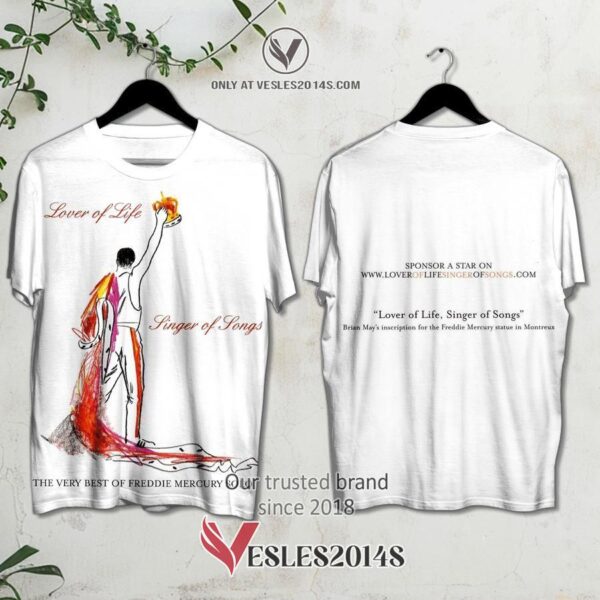 Freddie Mercury-Lover of Life Album 3D Shirt, Unique Gifts For Music Lovers - Vesles2014S