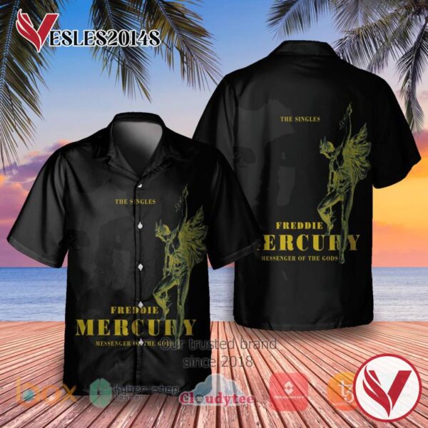 Freddie Mercury Messenger of the Gods Album Hawaiian Shirt, Best Gift For Music Lovers Vesles2014S