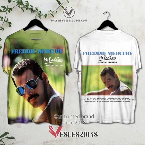 Freddie Mercury-Mr. Bad Guy Album 3D Shirt, Unique Gifts For Music Lovers - Vesles2014S