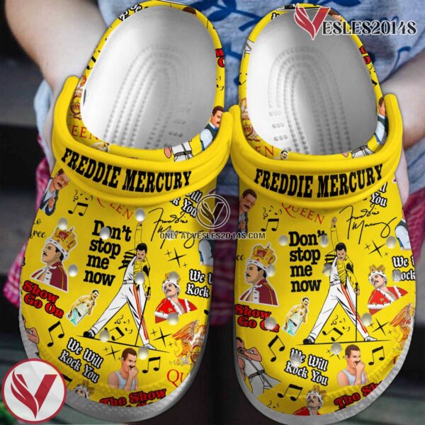Freddie Mercury Music Crocs Crocband Clogs Shoes, Unique Gifts For Fans - Vesles2014S