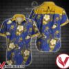 Freddie Mercury Yellow Tropical Floral Navy Hawaiian Shirt, Unique Gifts For Friends - Vesles2014S 1