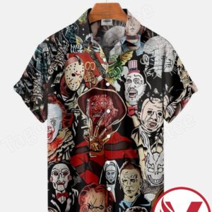 Freddy Krueger And Horror Movie Character Halloween Hawaiian Shirt, Unique Gifts For Friends - Vesles2014S 1