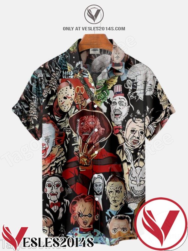 Freddy Krueger And Horror Movie Character Halloween Hawaiian Shirt, Unique Gifts For Friends - Vesles2014S 1