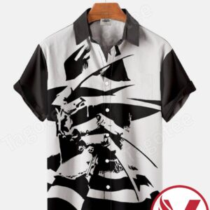 Freddy Krueger Black And White Halloween Hawaiian Shirt, Unique Gifts For Friends - Vesles2014S 1