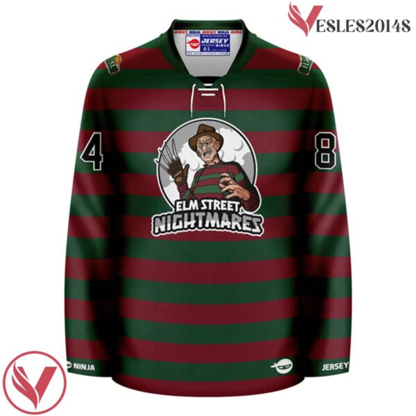Freddy Krueger Elm Street Nightmares Hockey Jersey - Vesles2014S 2