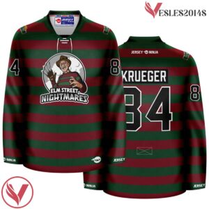 Freddy Krueger Elm Street Nightmares Hockey Jersey - Vesles2014S