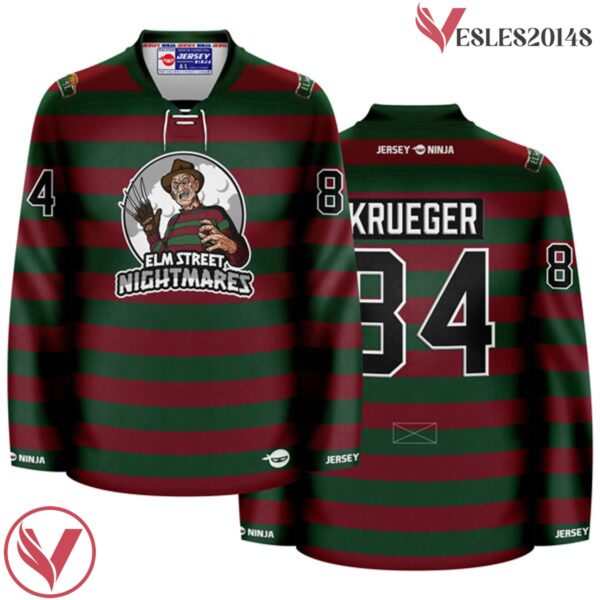Freddy Krueger Elm Street Nightmares Hockey Jersey - Vesles2014S