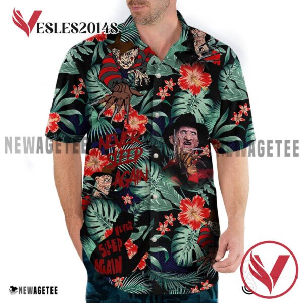 Freddy Krueger Never Sleep Again Halloween Casual Beach Full Printing Hawaiian Shirt Vesles2014S 1
