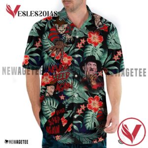 Freddy Krueger Never Sleep Again Halloween Casual Beach Full Printing Hawaiian Shirt Vesles2014S