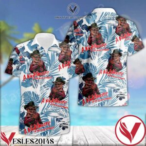 Freddy Krueger Nightmare Tropical Blue Palm Leaves Hawaiian Shirt And Short, Unique Gifts For Friends - Vesles2014S 1