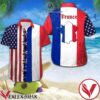 French & American Flag Hawaiian Shirt And Short, Unique Gifts For Friends - Vesles2014S 1