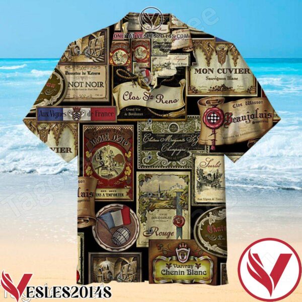 French Wine Label Hawaiian Shirt, Unique Gifts For Friends - Vesles2014S 1