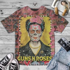 Frida Kahlo Guns N' Roses Album 3D Shirt, Unique Gifts For Music Lovers - Vesles2014S